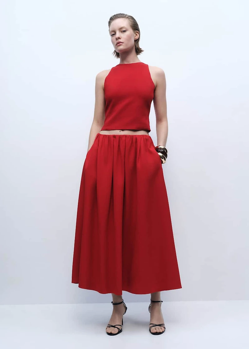 Crop top with bow on the back