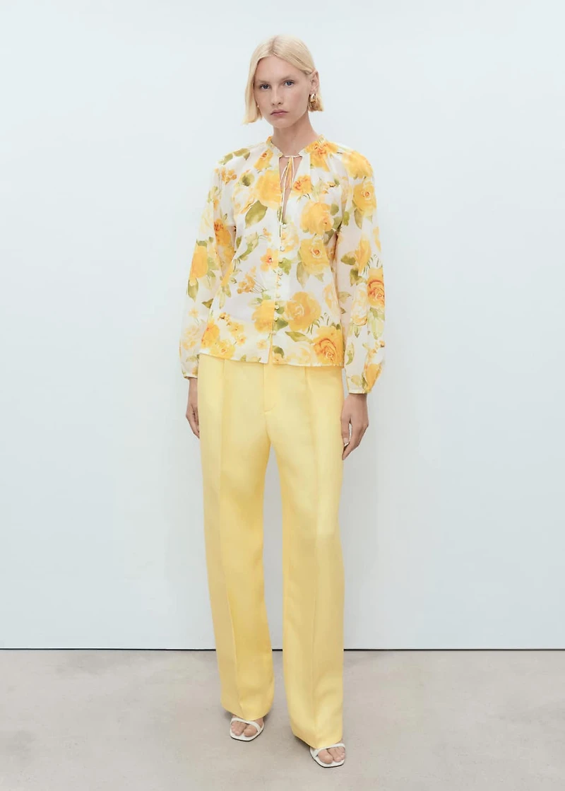 Floral cotton blouse