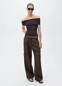 Linen cargo pants