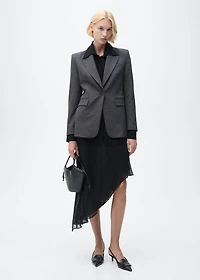 Straight-fit micro-houndstooth jacket
