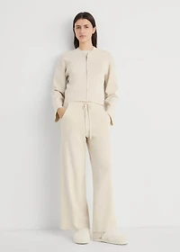 Rib-knit jacket with zipper