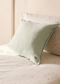Linen children's cushion cover with embroidered overlock 40x40 cm
