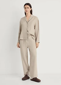 Linen-blend shirt