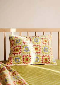 Crochet multi-colored children's cushion cover 30x40 cm