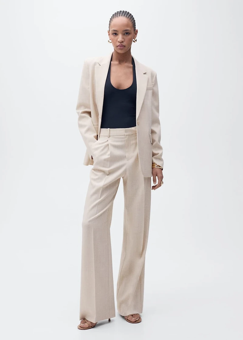 Structured suit jacket