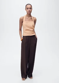 Lyocell top with gathered detail