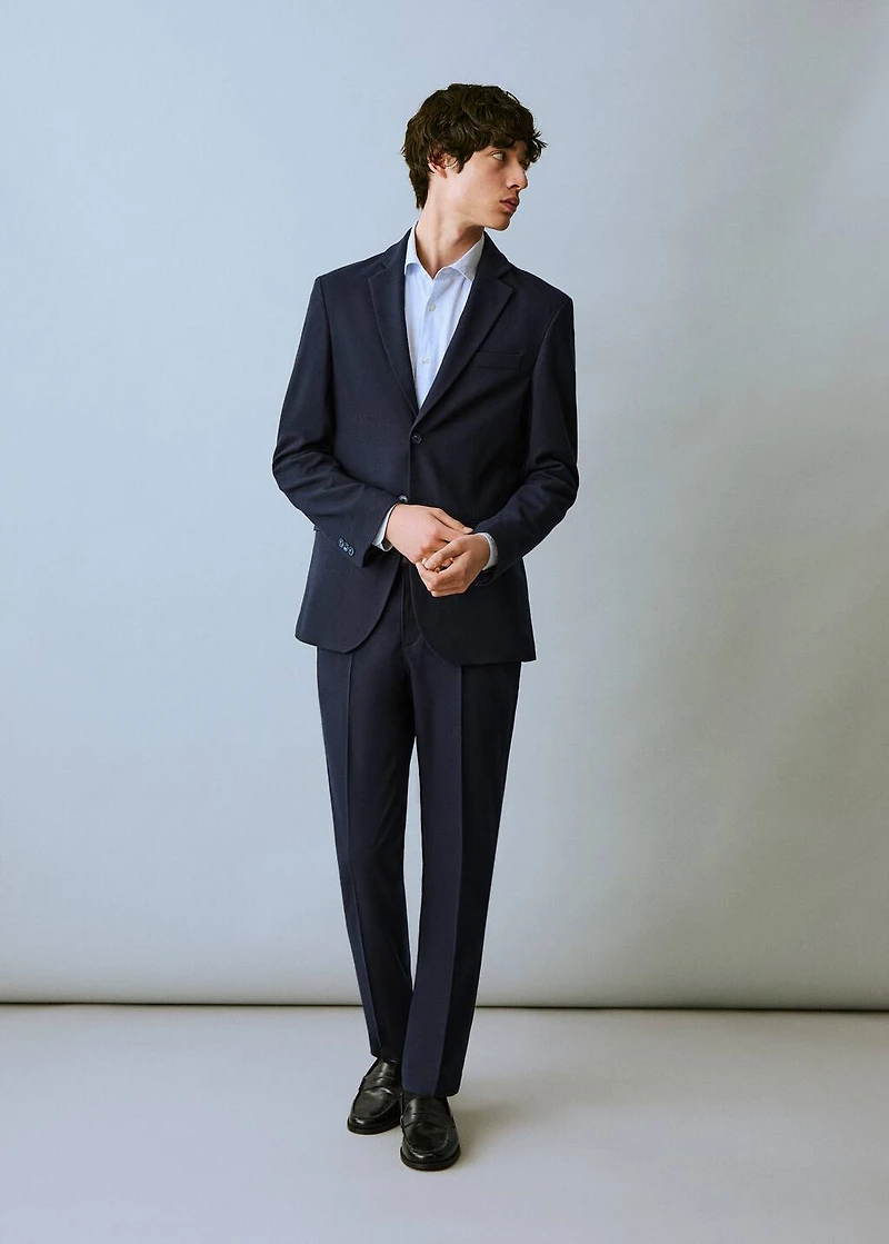 Slim-fit cotton piqué jacket