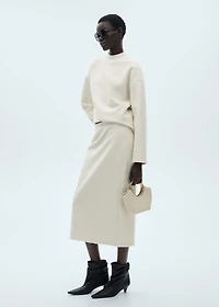Bouclé midi-skirt