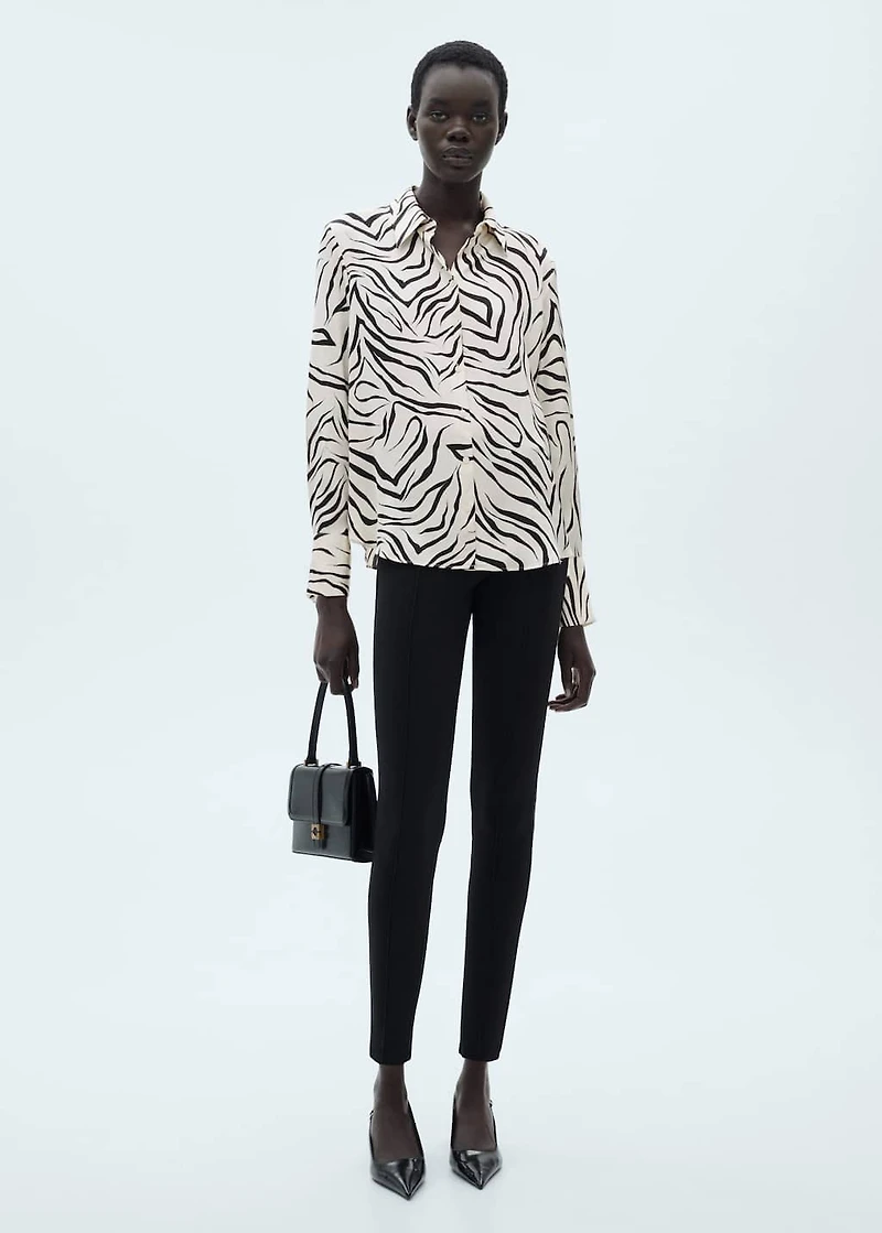 Satin print shirt