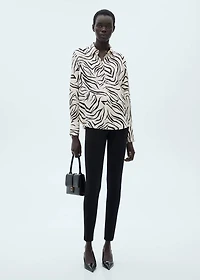 Satin print shirt