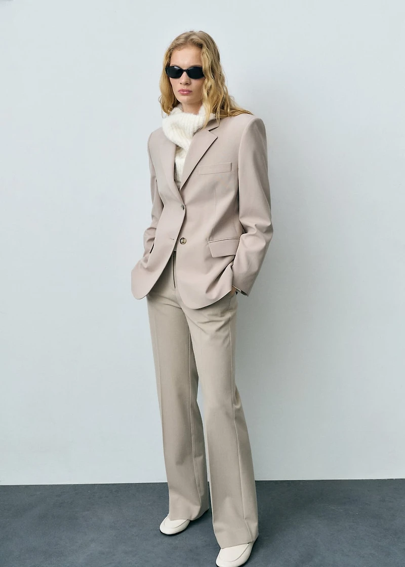 Mid-rise flare pants