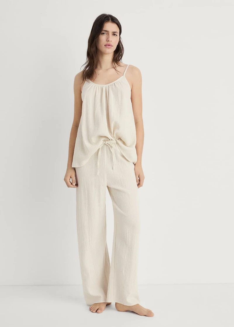 Plain cotton pajama pants