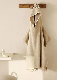 Terry towelling bath cape with ears