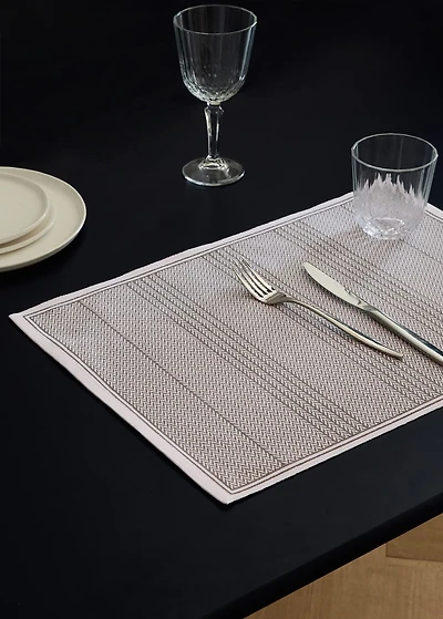 Geometric print placemats