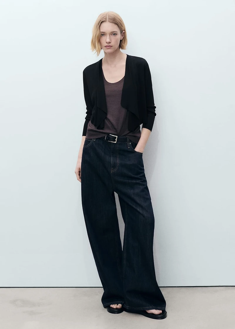 Knitted cropped cardigan