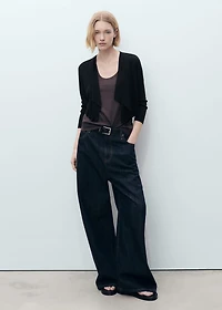 Knitted cropped cardigan
