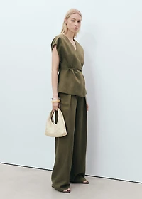 Lyocell wrap top