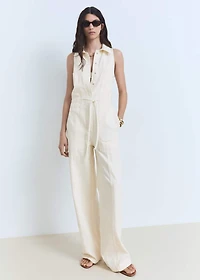 Long denim jumpsuit
