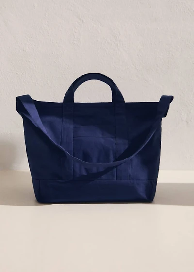 Plain cotton beach bag