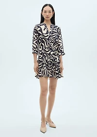 Ruffled printed dress