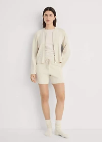 Ribbed knitted shorts