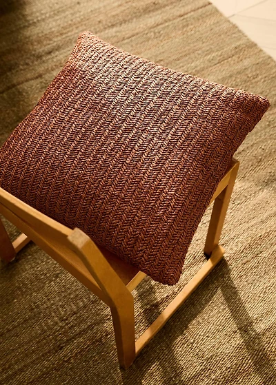 Braided-design cushion cover 45x45 cm