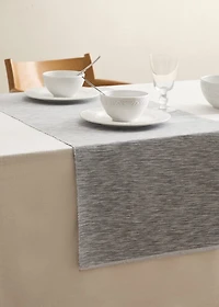 Cotton yarn-dyed melange table runner