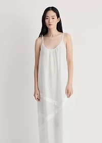 Cotton spaghetti-strap nightgown