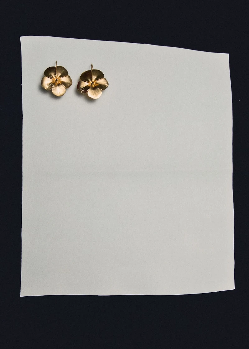 Flower-design earrings
