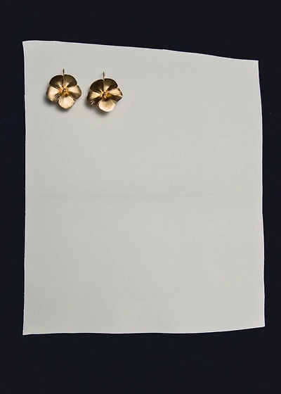 Flower-design earrings