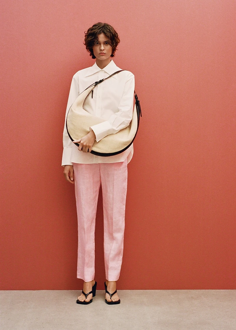 Linen suit trousers