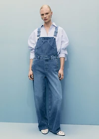 Straight denim dungarees