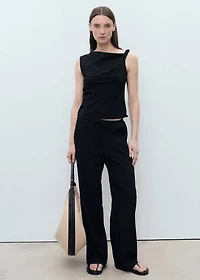 Bow straight trousers