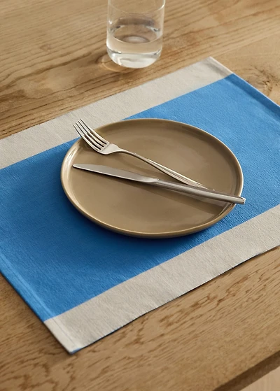 Cotton dyed striped placemats