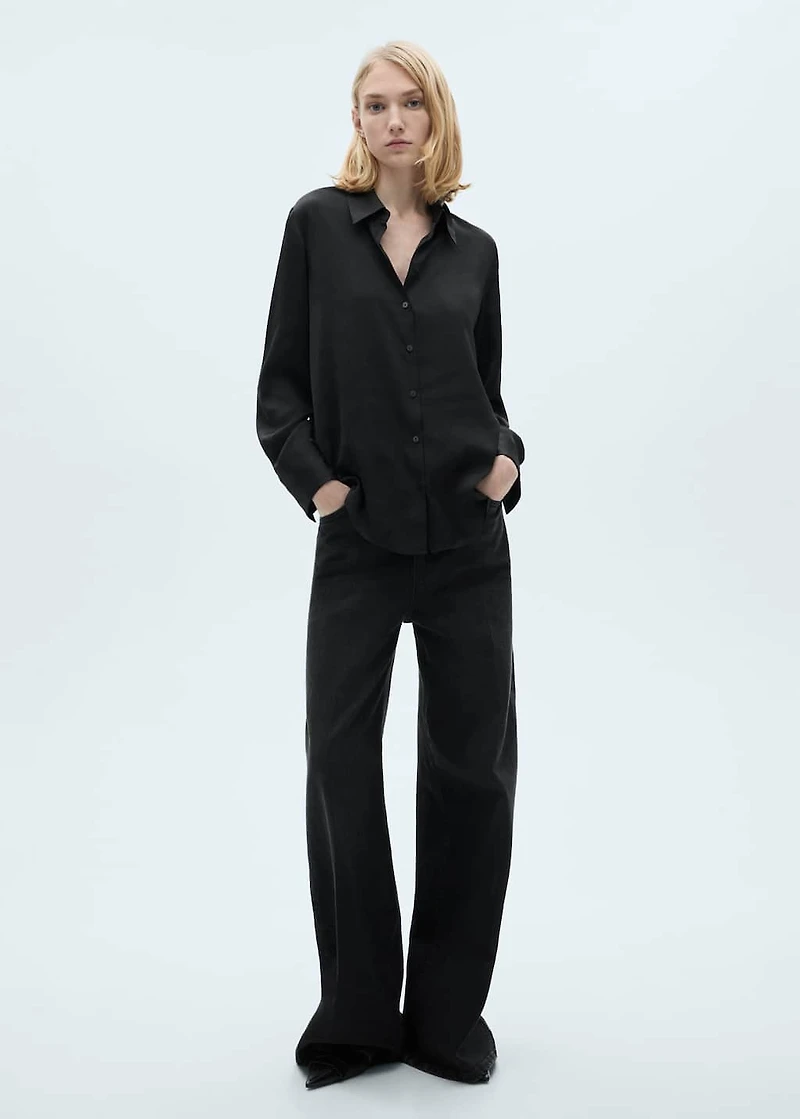 Satin finish flowy shirt
