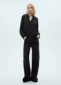 Satin finish flowy shirt