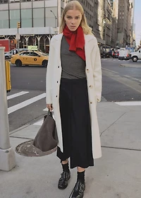 Knitted long coat