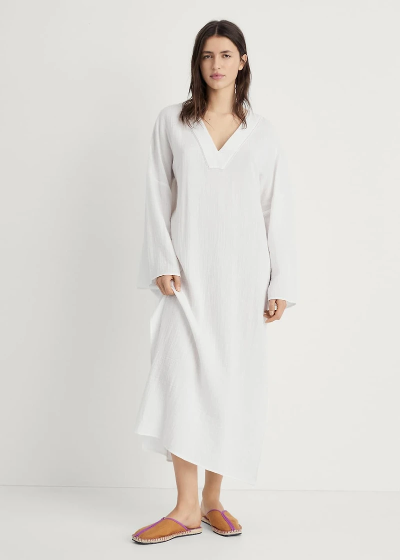 Oversized pajama caftan