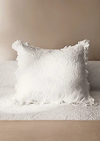 Jacquard cotton floral pillowcase 50x50 cm