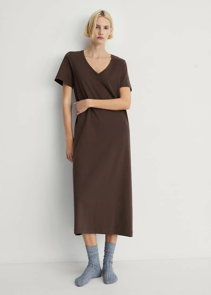 Plain cotton nightgown