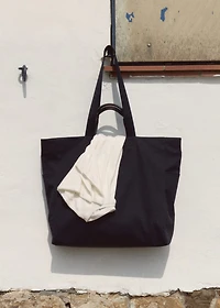 Cotton tote bag with pockets