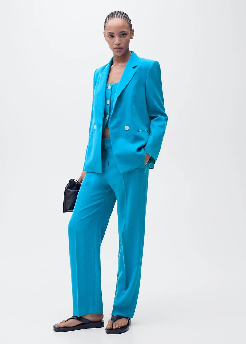Straight-fit suit jacket