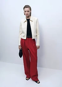 Cotton-blend jacket with lapel