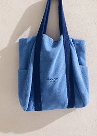 Towel effect beach bag