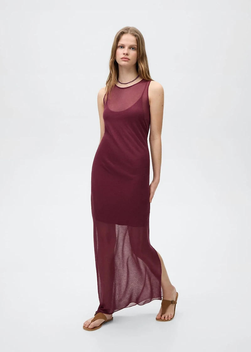 Sheer fabric dress