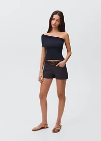 Asymmetrical off-the-shoulder top