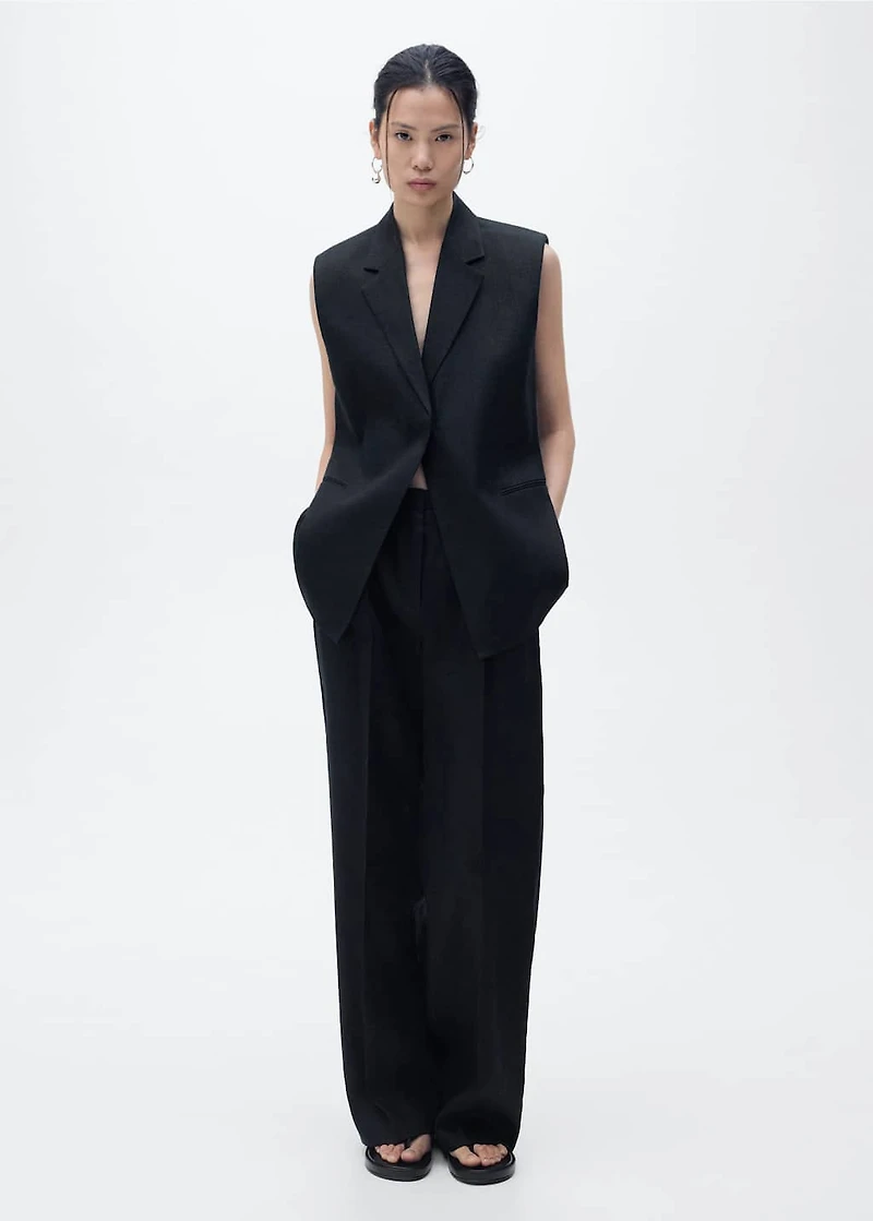 Linen suit trousers