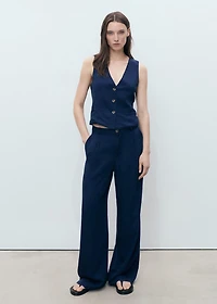 Denim-effect lyocell vest