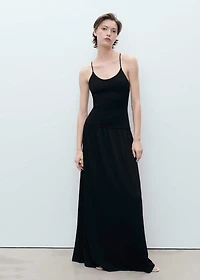 Cross-back knitted dress