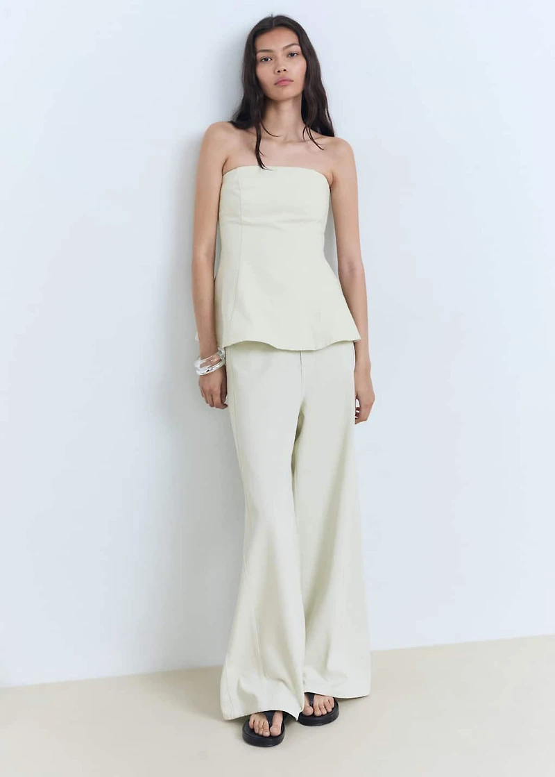 Strapless flared top